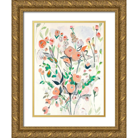 Celebration of Nature Gold Ornate Wood Framed Art Print with Double Matting by Daisy D