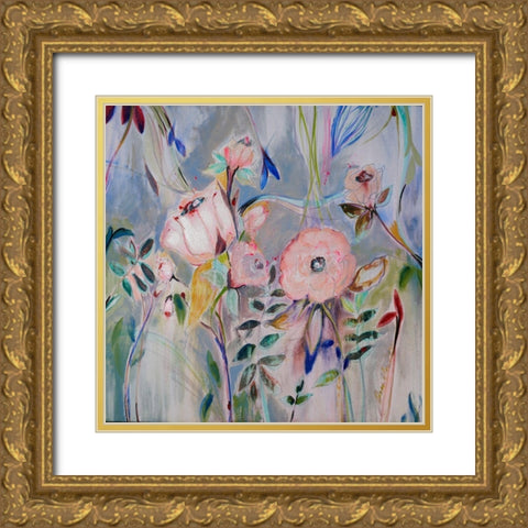 Unfolding Story Dark Gold Ornate Wood Framed Art Print with Double Matting by Daisy D