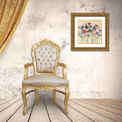 Golden Garden Gold Ornate Wood Framed Art Print with Double Matting by Daisy D