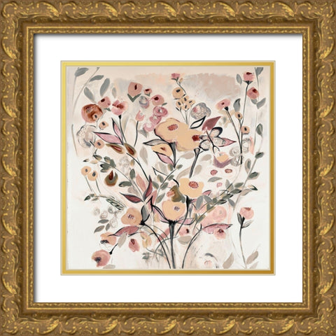 Fall Celebration Gold Ornate Wood Framed Art Print with Double Matting by Daisy D
