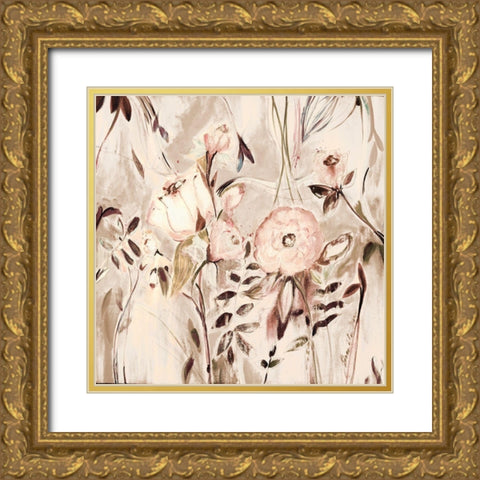 Unfolding Fall Story Gold Ornate Wood Framed Art Print with Double Matting by Daisy D