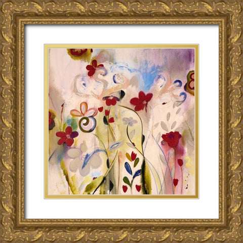 Magical Garden Gold Ornate Wood Framed Art Print with Double Matting by Daisy D