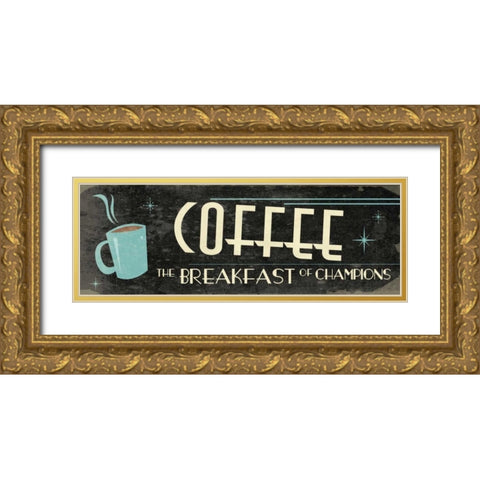 Coffee Gold Ornate Wood Framed Art Print with Double Matting by Grey, Jace