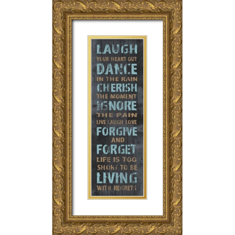 Rules For Enjoyment Gold Ornate Wood Framed Art Print with Double Matting by Grey, Jace
