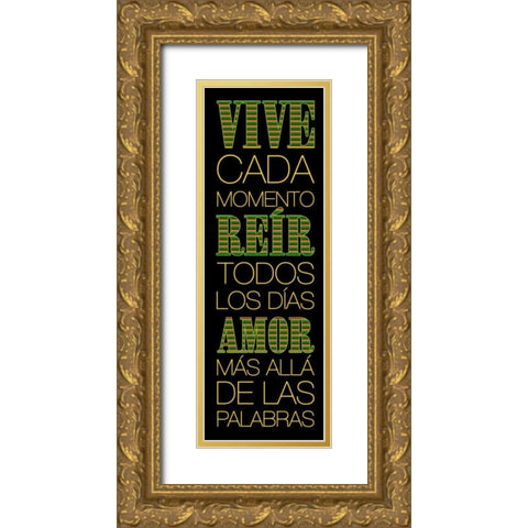 Vive Gold Ornate Wood Framed Art Print with Double Matting by Grey, Jace