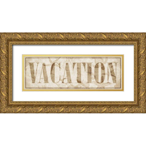 Vacation Gold Ornate Wood Framed Art Print with Double Matting by Grey, Jace