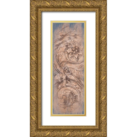 Pattern Gold Ornate Wood Framed Art Print with Double Matting by Grey, Jace