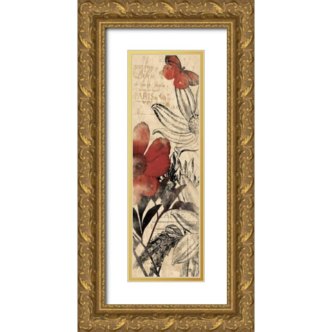 Paris Gold Ornate Wood Framed Art Print with Double Matting by Grey, Jace