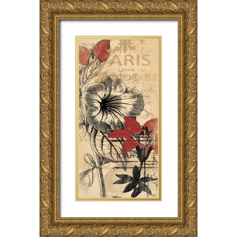 Paris Gold Ornate Wood Framed Art Print with Double Matting by Grey, Jace