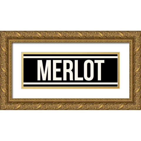 MERLOT Gold Ornate Wood Framed Art Print with Double Matting by Grey, Jace