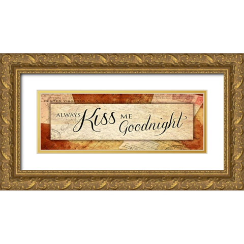 Kiss Gold Ornate Wood Framed Art Print with Double Matting by Grey, Jace