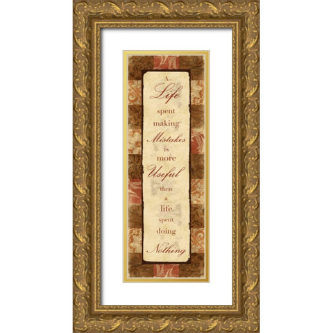 Life Gold Ornate Wood Framed Art Print with Double Matting by Grey, Jace