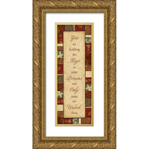 Keys Gold Ornate Wood Framed Art Print with Double Matting by Grey, Jace