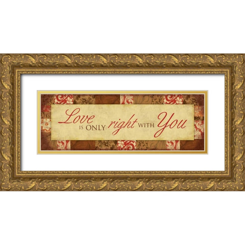 Right Gold Ornate Wood Framed Art Print with Double Matting by Grey, Jace