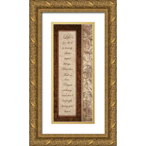 Life 2 Gold Ornate Wood Framed Art Print with Double Matting by Grey, Jace