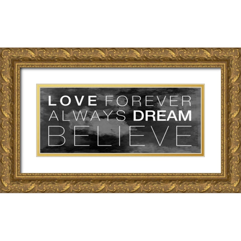 Love Forever Gold Ornate Wood Framed Art Print with Double Matting by Grey, Jace