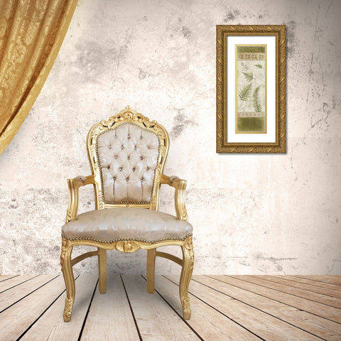 Ferns Gold Ornate Wood Framed Art Print with Double Matting by Grey, Jace