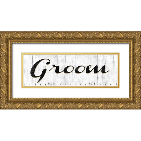 Groom Gold Ornate Wood Framed Art Print with Double Matting by Grey, Jace