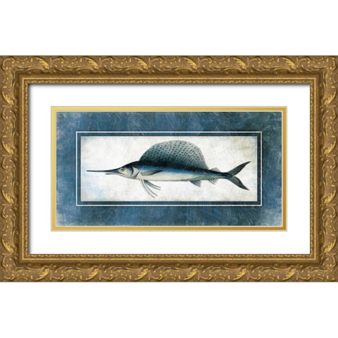 Swordfish Framed Gold Ornate Wood Framed Art Print with Double Matting by Grey, Jace