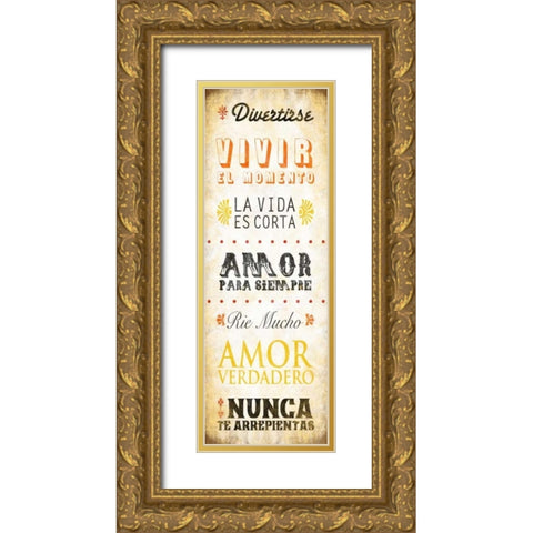 Amor Gold Ornate Wood Framed Art Print with Double Matting by Grey, Jace