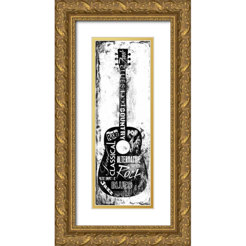 Word Play Gold Ornate Wood Framed Art Print with Double Matting by Grey, Jace