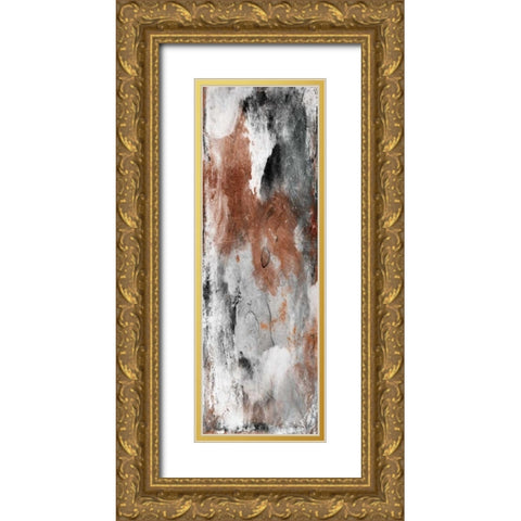 Coffee Abstract Gold Ornate Wood Framed Art Print with Double Matting by Grey, Jace
