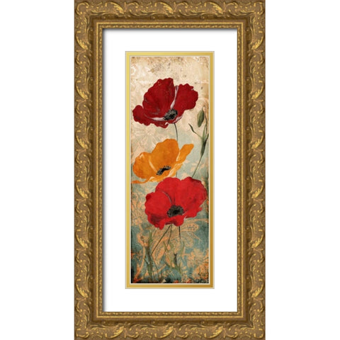 Floral Gypsy Gold Ornate Wood Framed Art Print with Double Matting by Grey, Jace