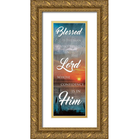 Sunset Blessed Gold Ornate Wood Framed Art Print with Double Matting by Grey, Jace