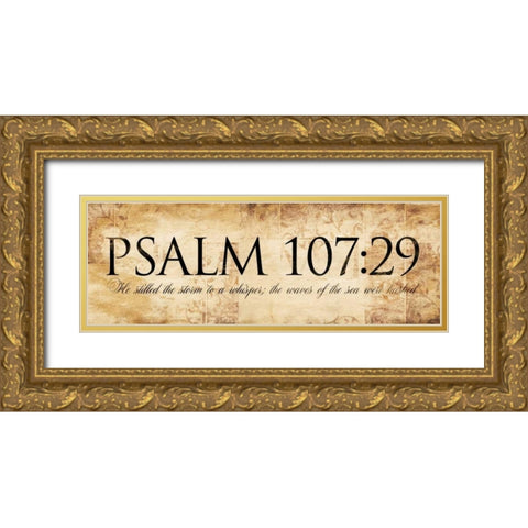 Stilled The Storm Gold Ornate Wood Framed Art Print with Double Matting by Grey, Jace