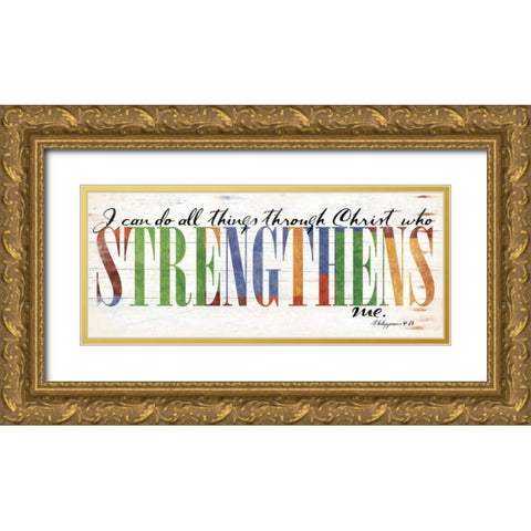 Strengthens Gold Ornate Wood Framed Art Print with Double Matting by Grey, Jace