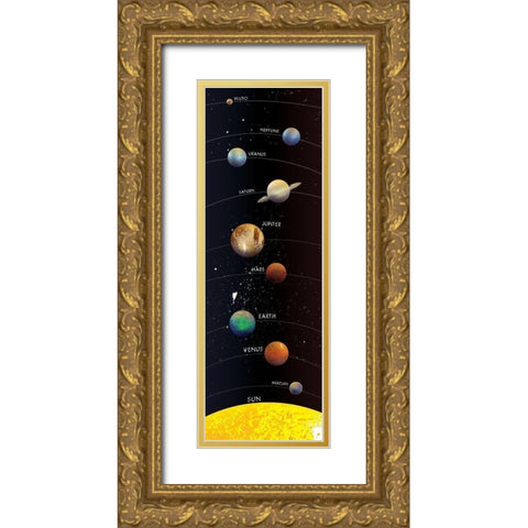 Planets Almost In Alignment 2 Gold Ornate Wood Framed Art Print with Double Matting by Grey, Jace