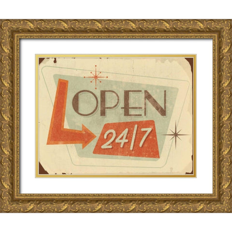 Open Gold Ornate Wood Framed Art Print with Double Matting by Grey, Jace