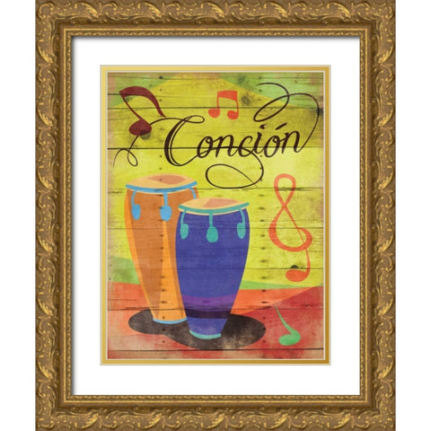 Concion II Gold Ornate Wood Framed Art Print with Double Matting by Grey, Jace