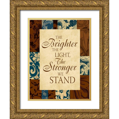 Brighter I Gold Ornate Wood Framed Art Print with Double Matting by Grey, Jace