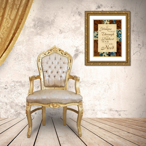 Darkest I Gold Ornate Wood Framed Art Print with Double Matting by Grey, Jace