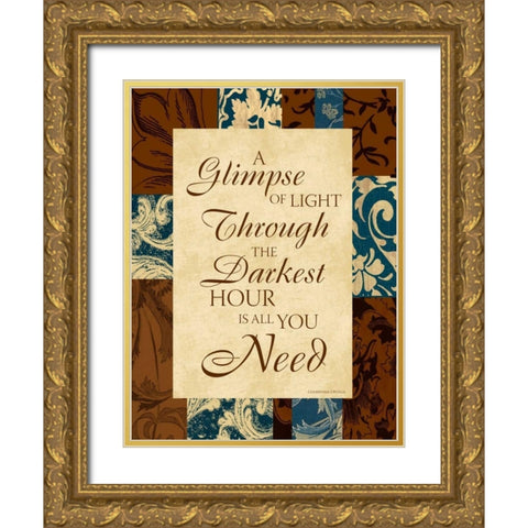 Darkest I Gold Ornate Wood Framed Art Print with Double Matting by Grey, Jace