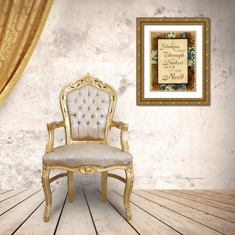 Darkest II Gold Ornate Wood Framed Art Print with Double Matting by Grey, Jace