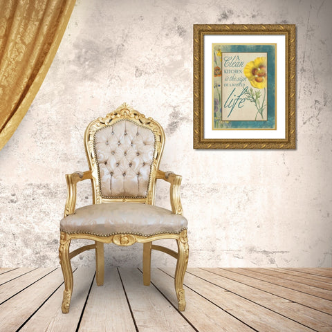 Kitchen Wasted Life Gold Ornate Wood Framed Art Print with Double Matting by Grey, Jace