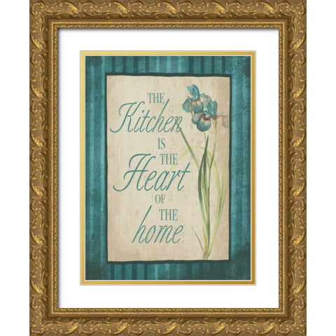 Kitchen Heart Gold Ornate Wood Framed Art Print with Double Matting by Grey, Jace