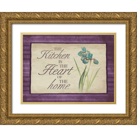 Kitchen Heart of The Home 2 Gold Ornate Wood Framed Art Print with Double Matting by Grey, Jace