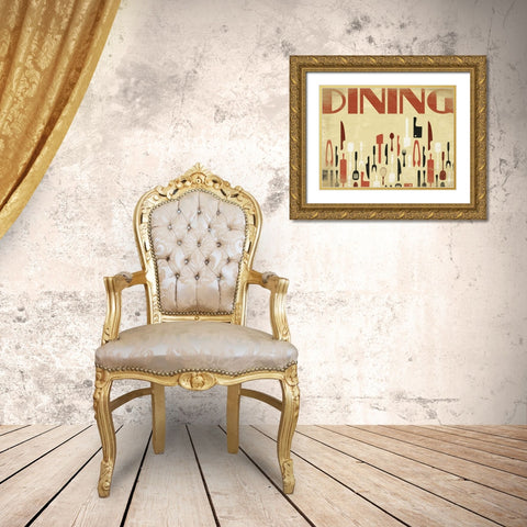 Kitchen Dinning H Gold Ornate Wood Framed Art Print with Double Matting by Grey, Jace