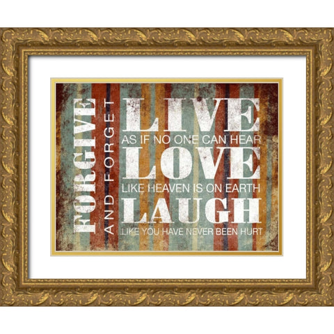 Forgive Inspirational Gold Ornate Wood Framed Art Print with Double Matting by Grey, Jace