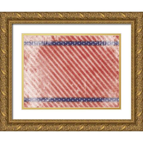 USA 1 Gold Ornate Wood Framed Art Print with Double Matting by Grey, Jace