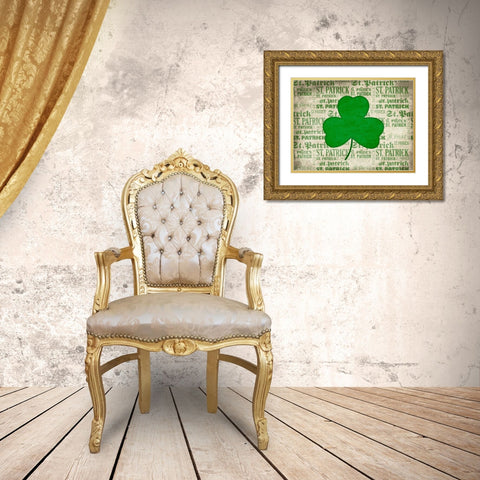 Shamrock Gold Ornate Wood Framed Art Print with Double Matting by Grey, Jace