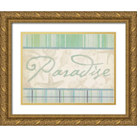 Paradise Gold Ornate Wood Framed Art Print with Double Matting by Grey, Jace