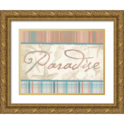 Paradise 2 Gold Ornate Wood Framed Art Print with Double Matting by Grey, Jace