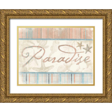 Paradise 3 Gold Ornate Wood Framed Art Print with Double Matting by Grey, Jace