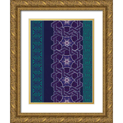 Patterns A2 Gold Ornate Wood Framed Art Print with Double Matting by Grey, Jace