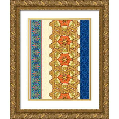 Patterns  A Gold Ornate Wood Framed Art Print with Double Matting by Grey, Jace