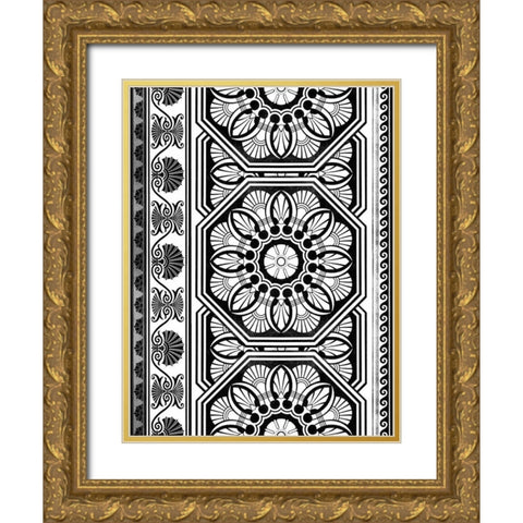 Patterns C Gold Ornate Wood Framed Art Print with Double Matting by Grey, Jace